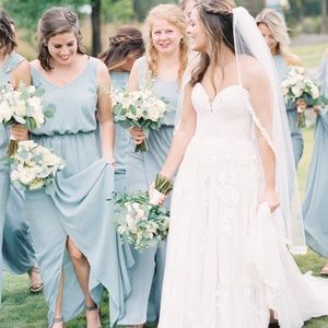 SILVER SAGE MUMU bridesmaid dress